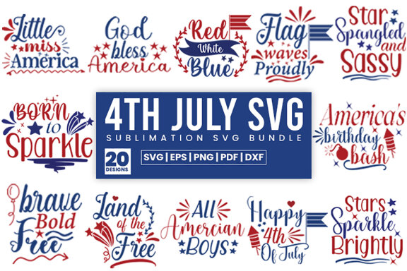 4th of July sublimation Bundle, 4th of July USA SVG Bundle