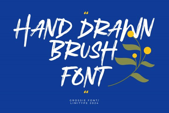 Grossie - Hand drawn brush Font