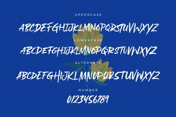 Grossie - Hand drawn brush Font