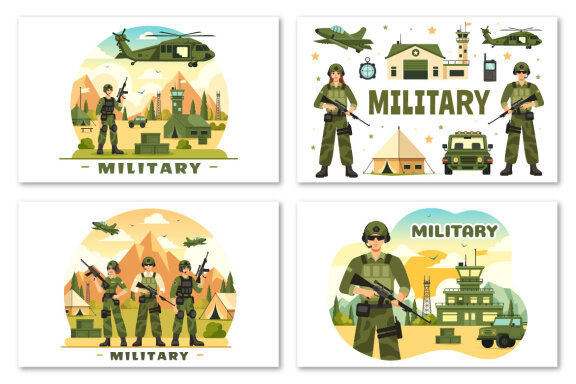 13 Military Army Force Illustration