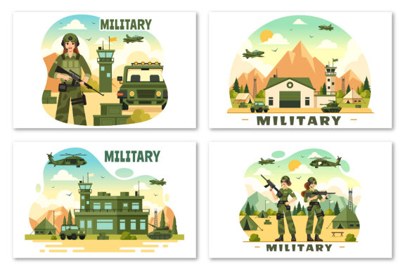 13 Military Army Force Illustration
