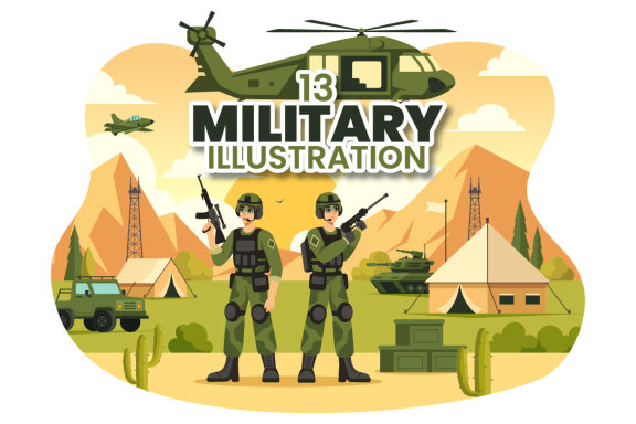 13 Military Army Force Illustration