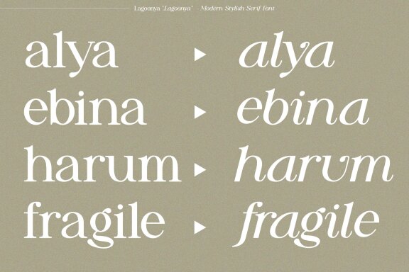 Lagoonya | Modern Stylish Serif