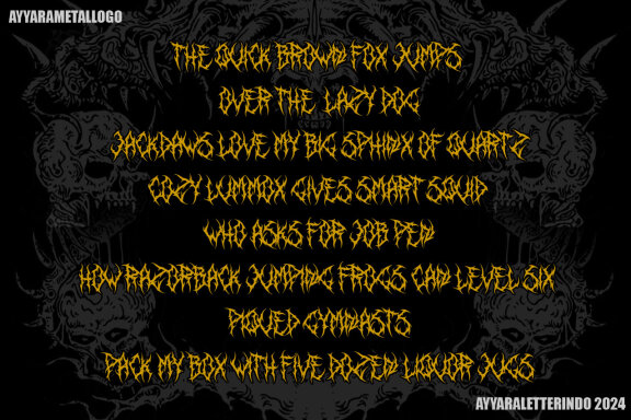 KRANGKENG | DEATH METAL FONT