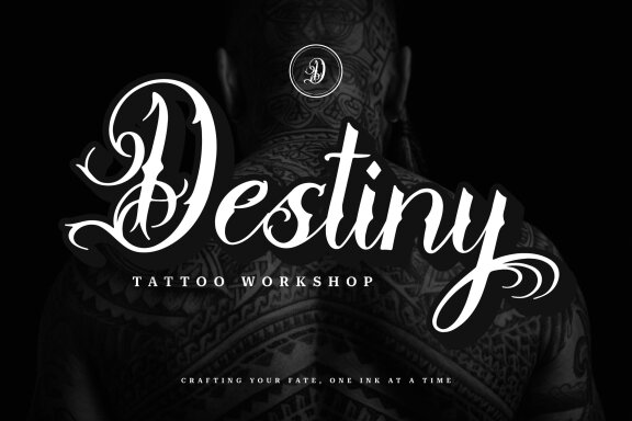 Ettolny Fullkit | Tattoo Script Font