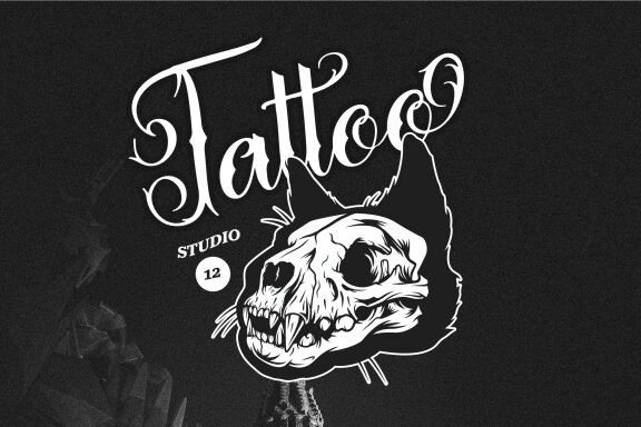 Ettolny Fullkit | Tattoo Script Font