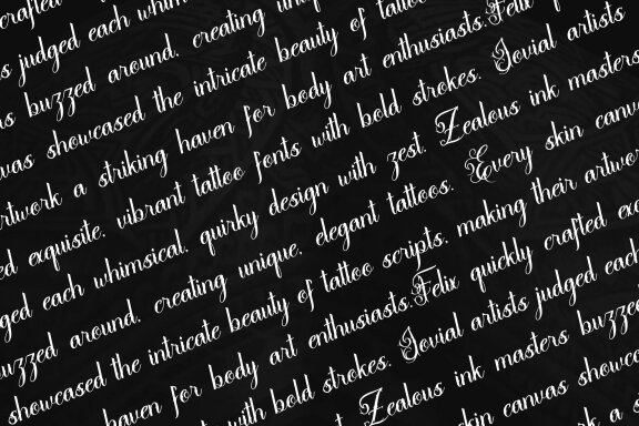 Ettolny Fullkit | Tattoo Script Font