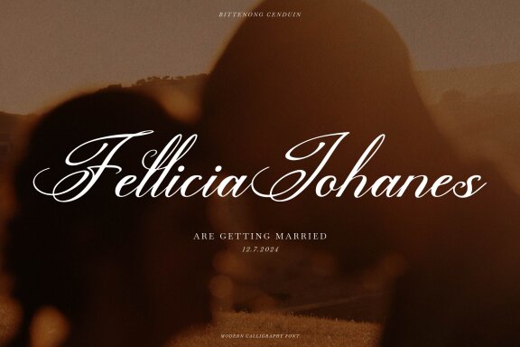 Bittenong Cenduin | Modern Calligraphy Font