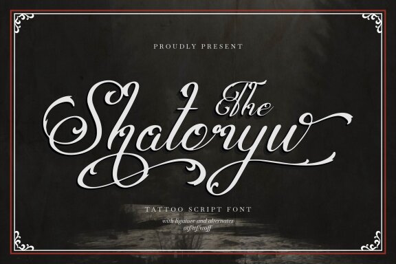 Shatoryu | Tattoo Script Font