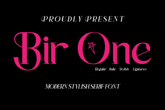 Bir one font