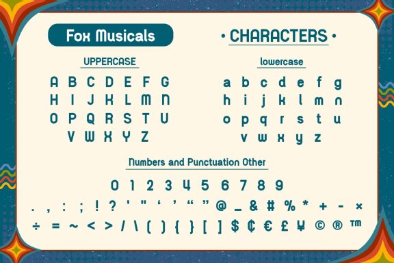 Fox Musicals 4 Font Styles