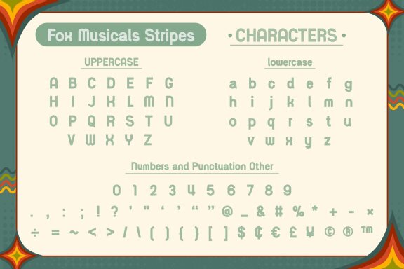 Fox Musicals 4 Font Styles