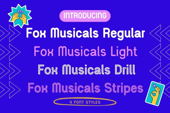 Fox Musicals 4 Font Styles