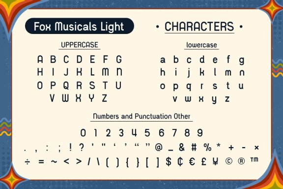 Fox Musicals 4 Font Styles