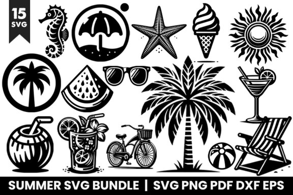 Summer vacation Sublimation SVG Designs | Summer SVG Bundle