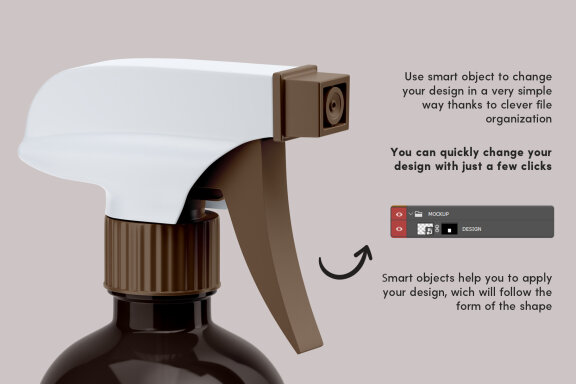 Plastic Spray Bottle Mockup