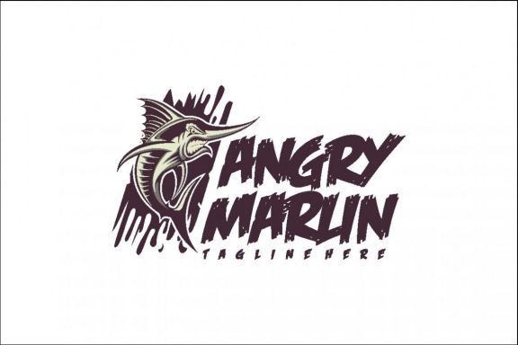 Angry Marlin Logo - Marlin Logo