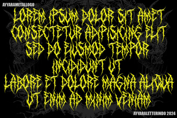 SLOWDEATH | DEATH METAL FONT