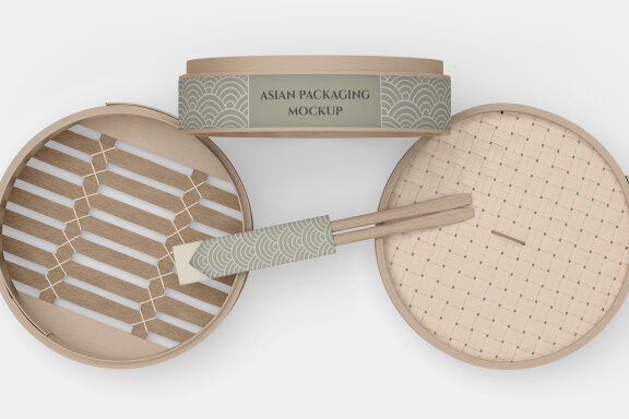 Free Asian Packaging Mockup