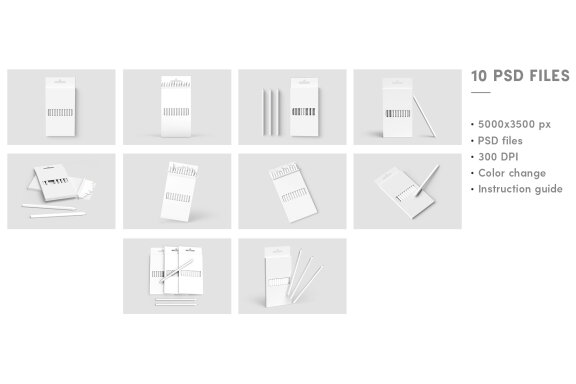 Pencil Box Mockup Set