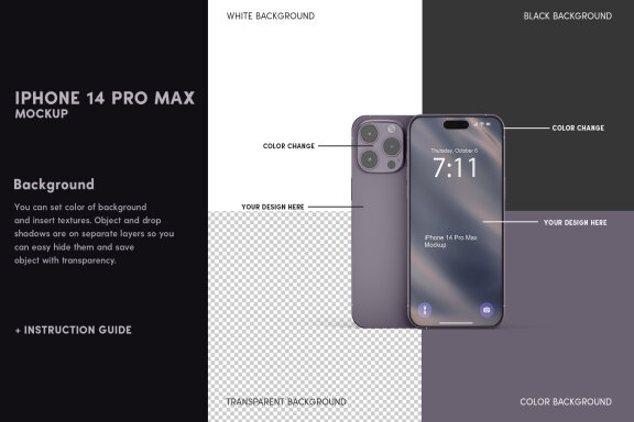 IPhone 14 Pro Max Mockup Set