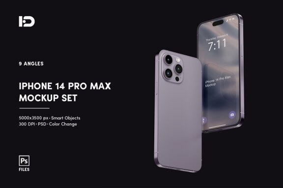 IPhone 14 Pro Max Mockup Set
