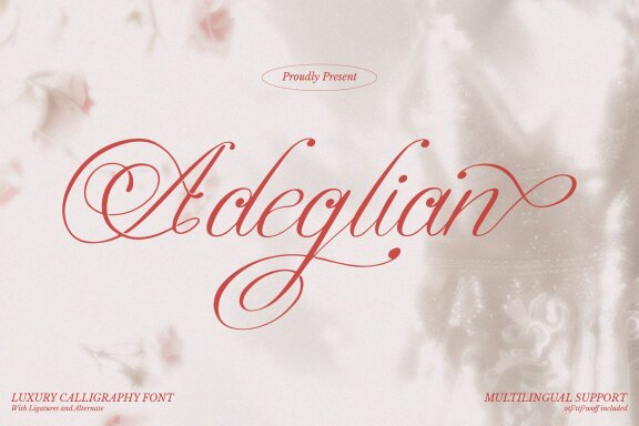 Adeglian | Luxury Calligraphy Font