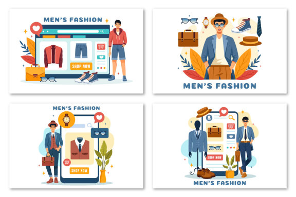 10 Men's Fashion Show Illustration