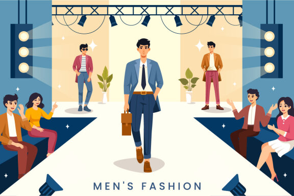 10 Men's Fashion Show Illustration