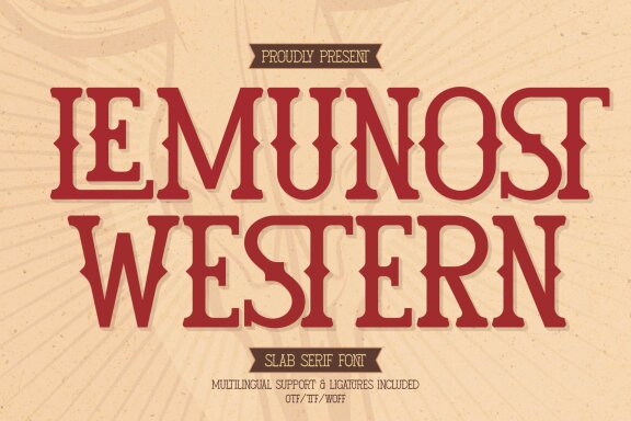 Lemunost Western | Slab Serif Font