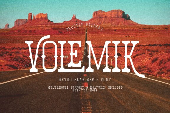Volemik | Retro Slab Serif Font