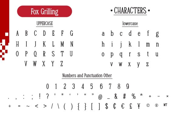 Fox Grilling Font Duo