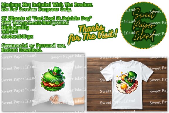Pack Of 37 Clipart - St. Patricks Day Fast Food!