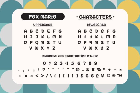 Fox Mario Font Trio
