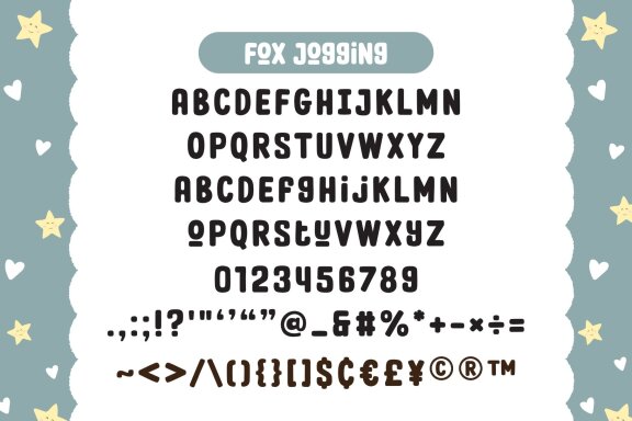 Fox Jogging Font Trio