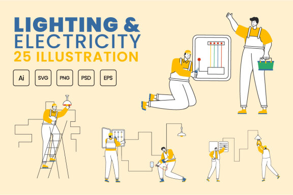 25 Lighting and Electricity Energy Illustration