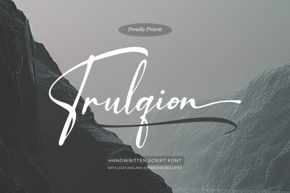 Trulqion | Handwritting Script Font