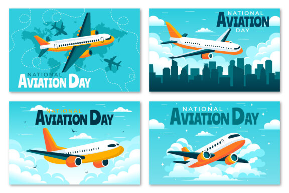 13 National Aviation Day Illustration