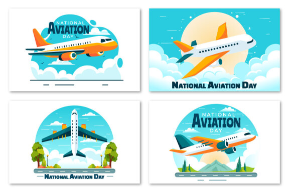13 National Aviation Day Illustration