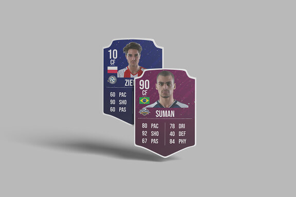 Standing Soccer Badged Mockup