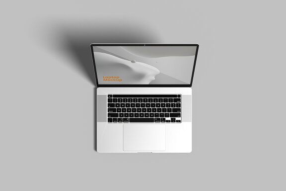 Top View Laptop Mockup