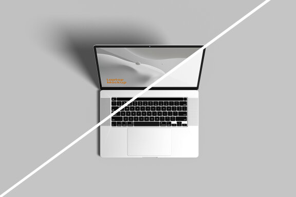 Top View Laptop Mockup
