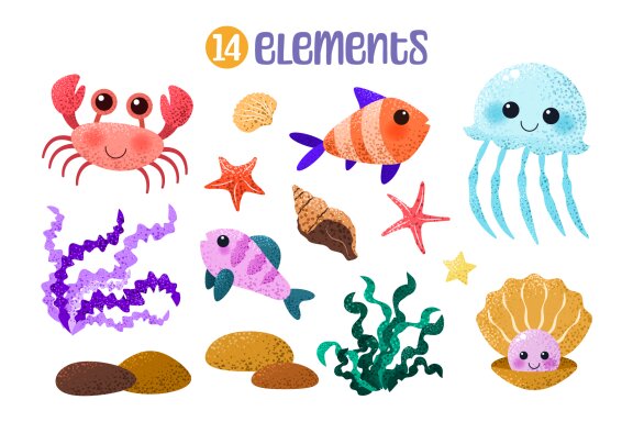Underwater Clip Art Set