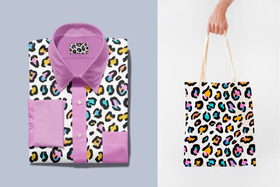 5 Leopard Print Seamless Pattern Set