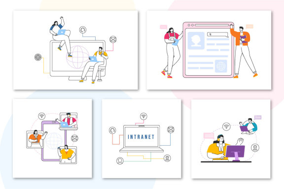 20 Intranet Technology Illustration