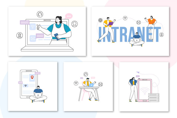 20 Intranet Technology Illustration