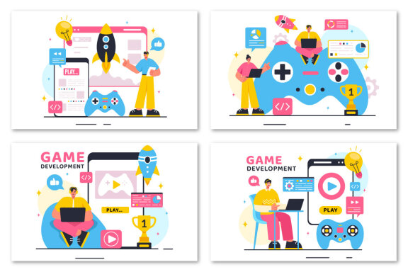 9 Video Game Development Illustration