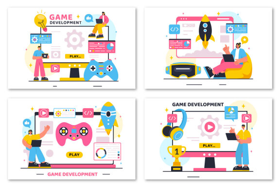 9 Video Game Development Illustration