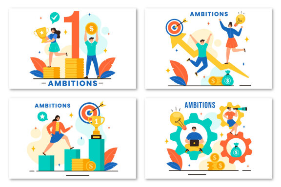 9 FREE Ambition to Success Illustrations