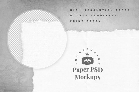 Hand-Made Paper Mockup Set